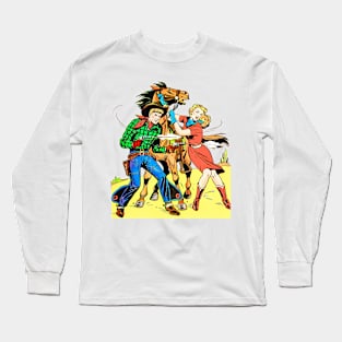 Horse Western Texas Vintage Retro Long Sleeve T-Shirt